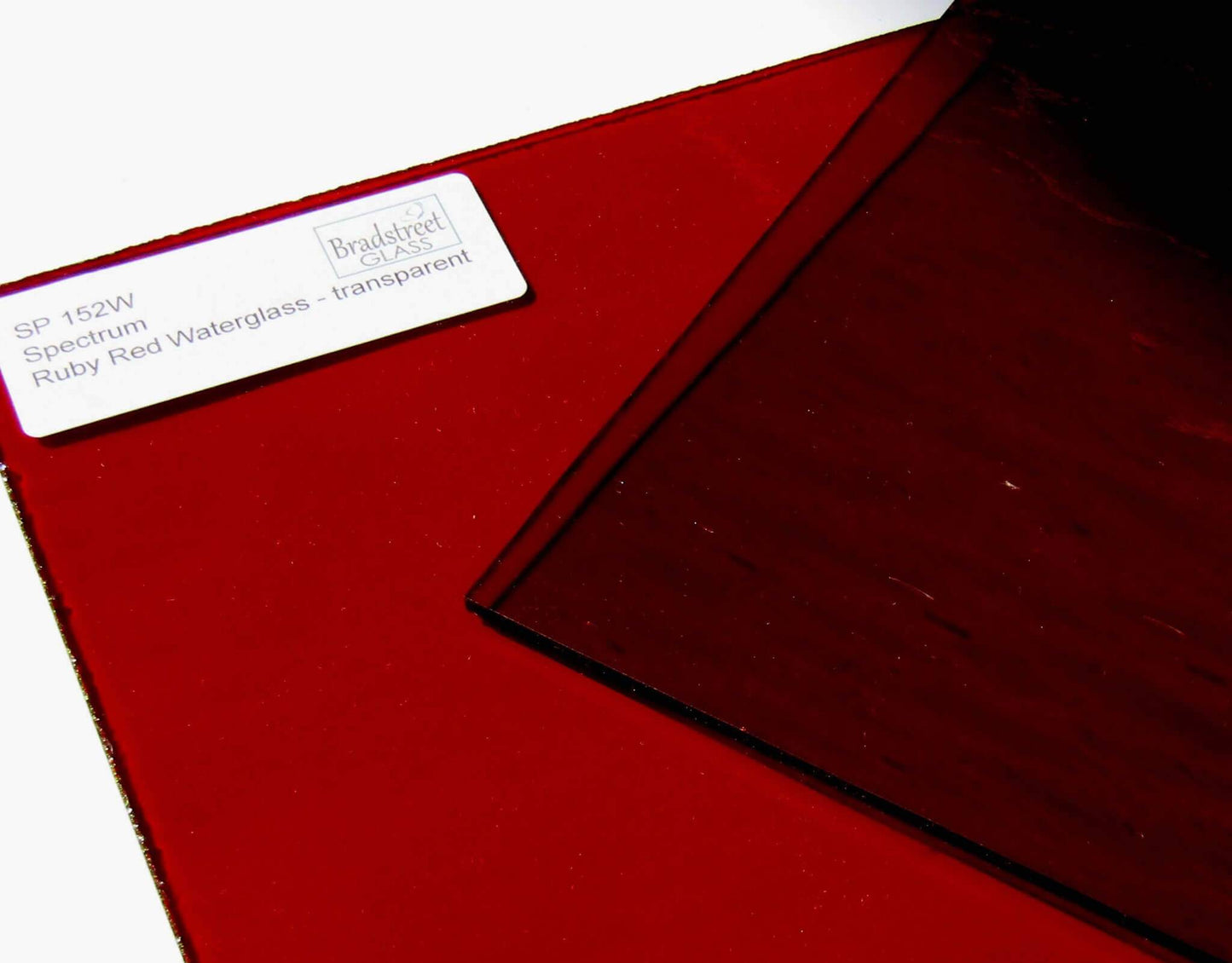 Spectrum Ruby Red Waterglass Translucent Cathedral Stained Glass Sheet SP 152W