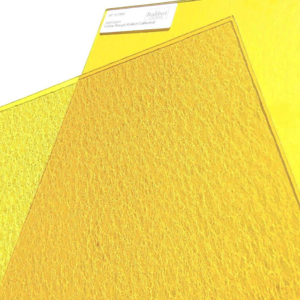 Yellow Rough Rolled Stained Glass Sheet Oceanside SF161RR – BradstreetGlass