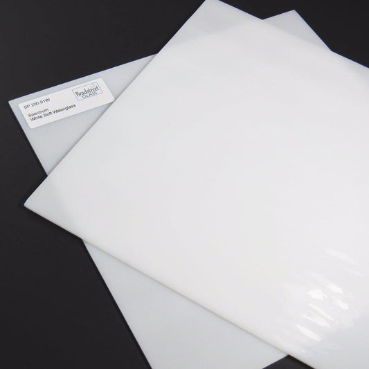 Bradstreet Glass White Soft Waterglass Stained Glass Sheet 96 COE Oceanside SF200.91W