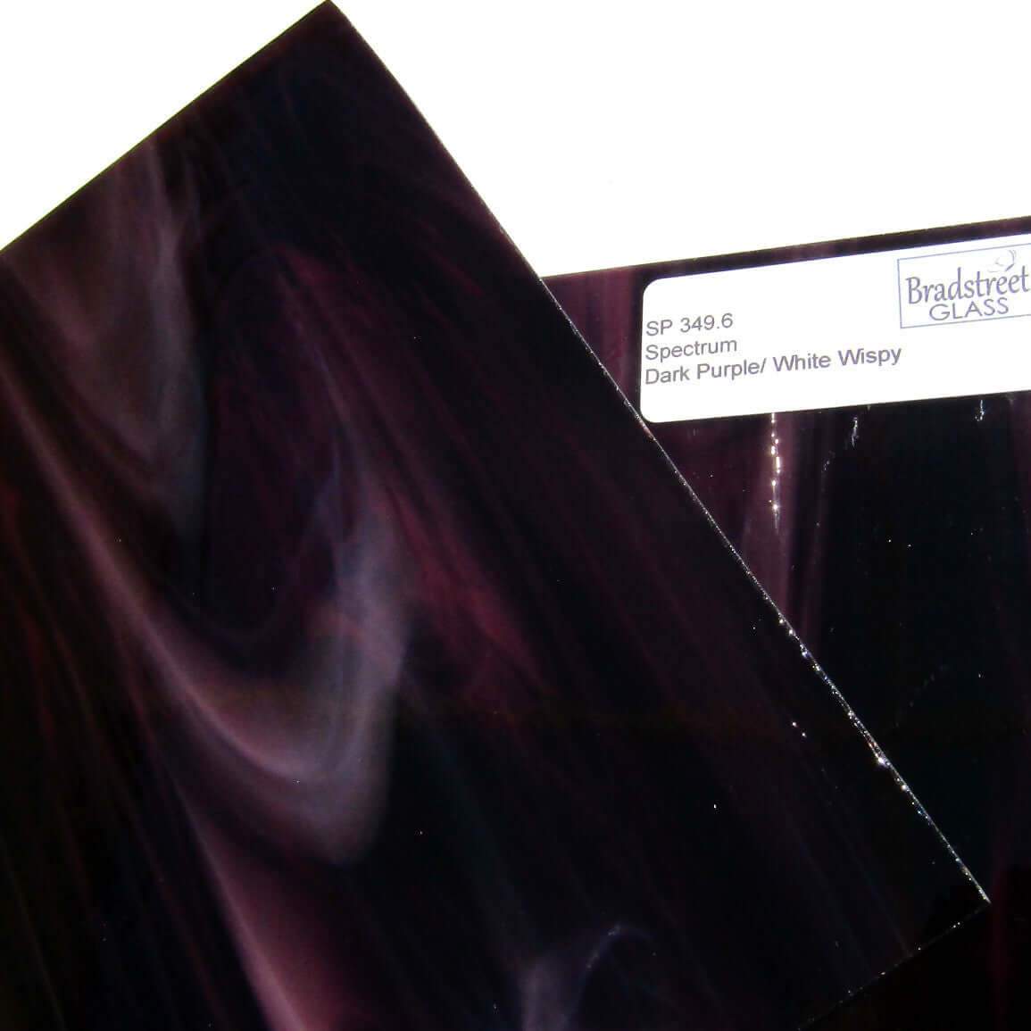 Dark Purple and White Stained Glass Sheet Opaque Spectrum 349.6