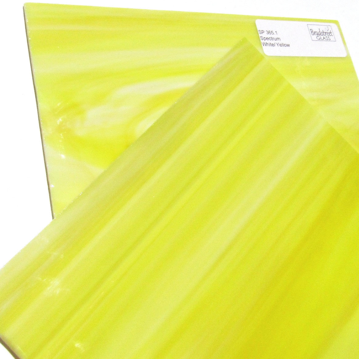 Spectrum 365.1 Stained Glass Sheet White Yellow Opal Streaky Swirled Opaque