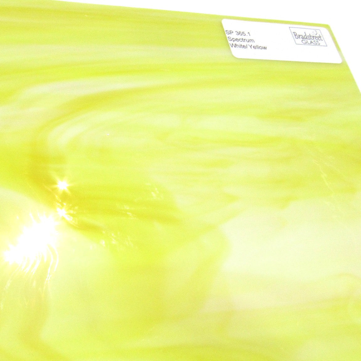 White Yellow Opal Stained Glass Sheet Opaque Spectrum 365.1