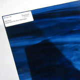 Deep Steel Sky Blue Streaky Waterglass Cathedral Stained Glass Sheet Spectrum 433.1W