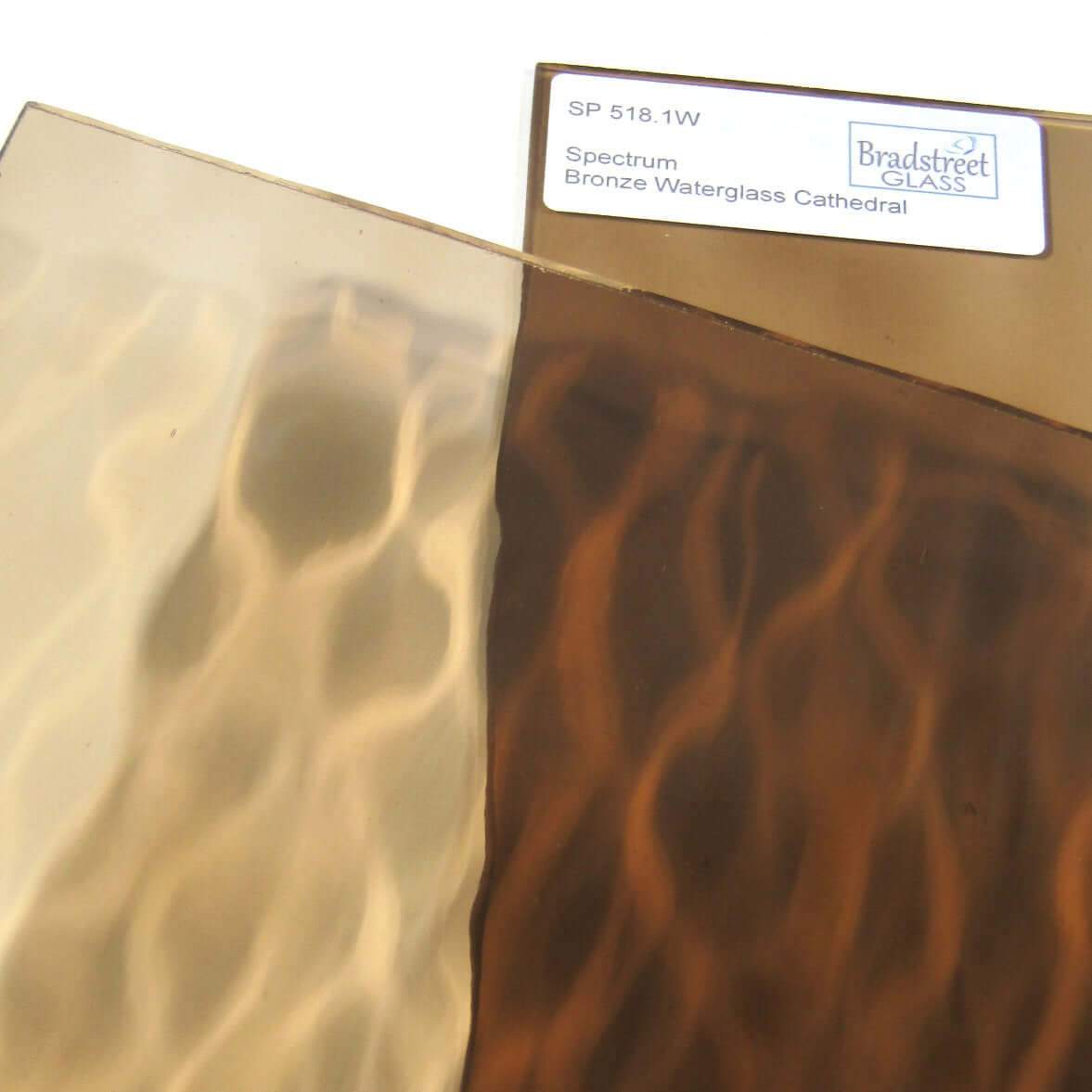 Bronze Waterglass Cathedral Stained Glass Sheet Textured Spectrum 518.1W