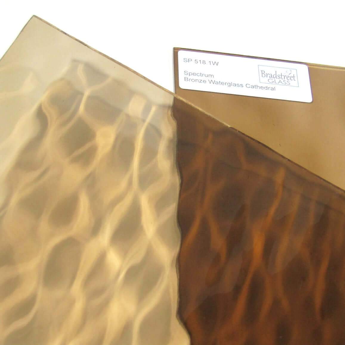 Bronze Waterglass Cathedral Stained Glass Sheet Textured Spectrum 518.1W