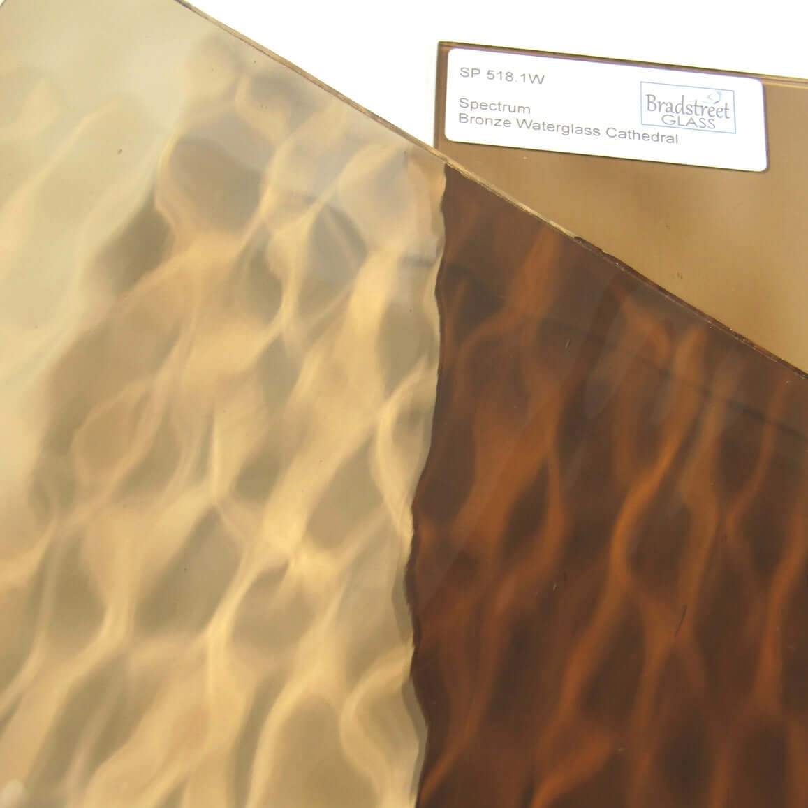 Bronze Waterglass Cathedral Stained Glass Sheet Textured Spectrum 518.1W