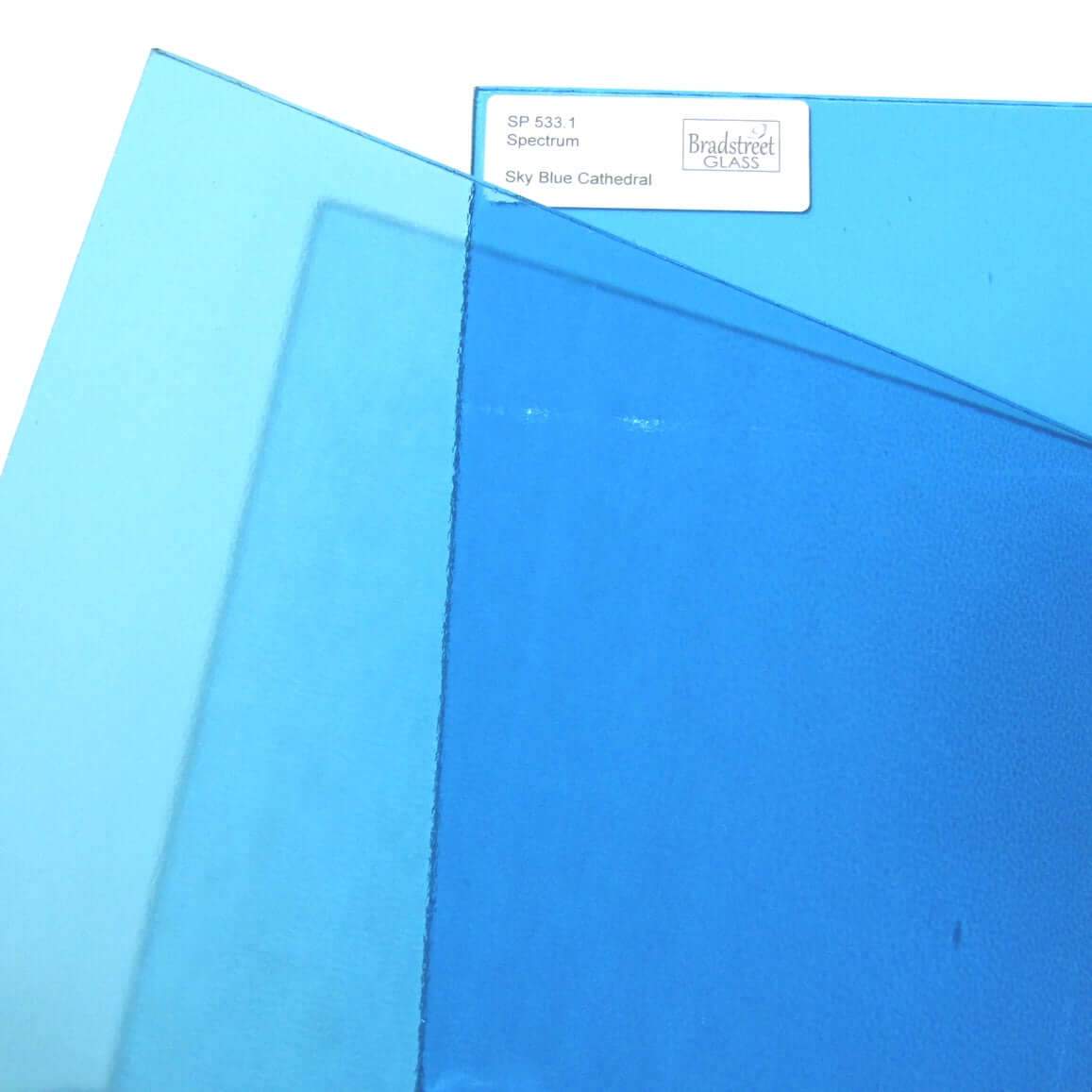  Bradstreet Glass Sky Blue Stained Glass Sheet System 96 Oceanside SF533.1