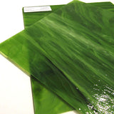 Congo Pearl Opal, Deep Mossy Shadowy Green COE 96 Stained Glass Sheet Fusible Oceanside SF6022.82CC