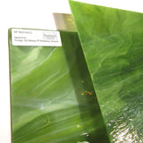 Congo Pearl Opal, Deep Mossy Shadowy Green COE 96 Stained Glass Sheet Fusible Oceanside SF6022.82CC