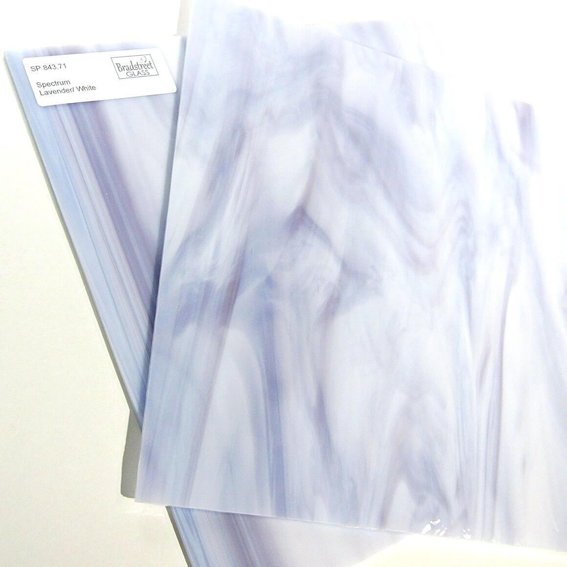 Lavender White Opal Stained Glass Sheet Spectrum Oceanside 843.71