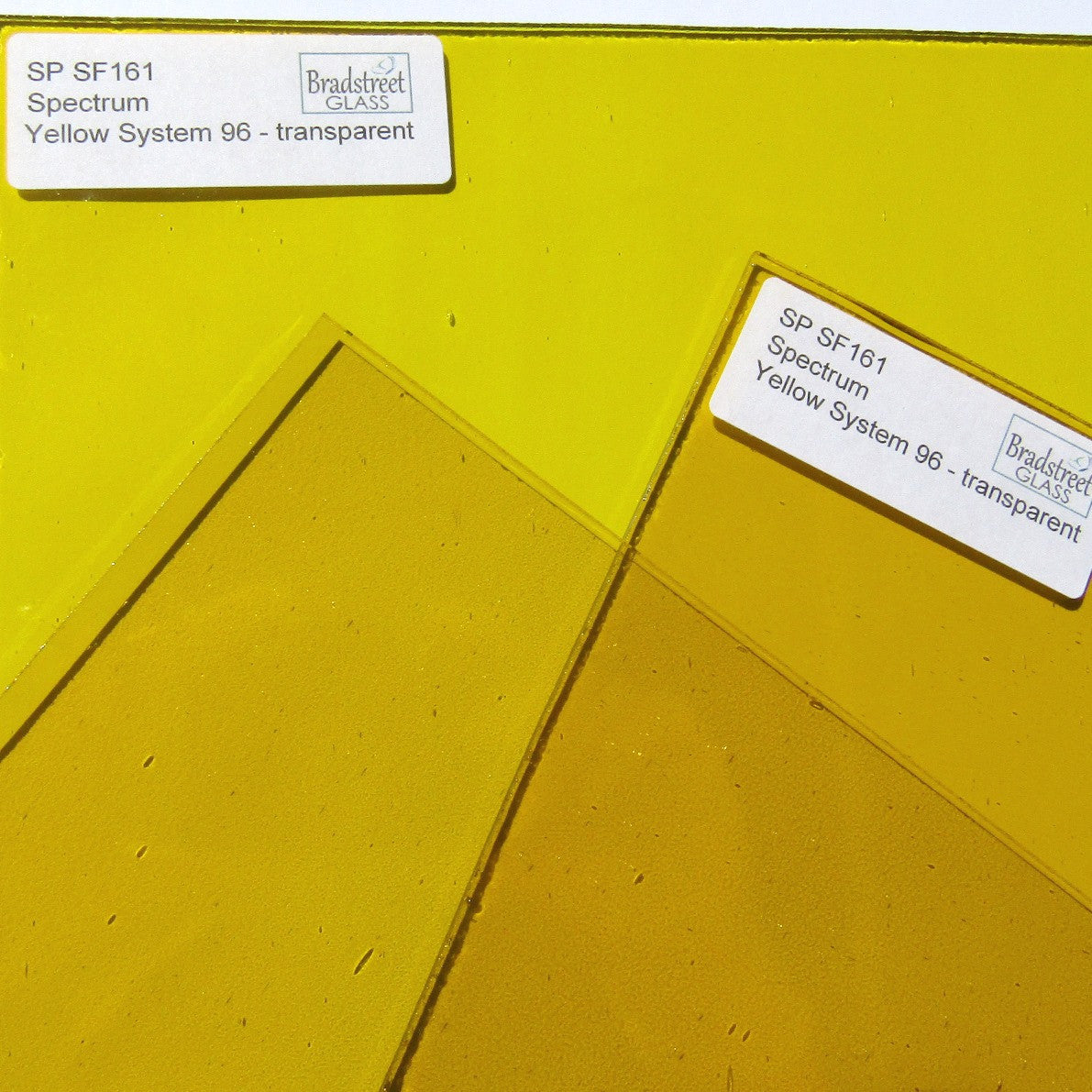 Fusible Yellow Stained Glass Sheet Transparent 96 COE Translucent Spectrum System 96 SF161