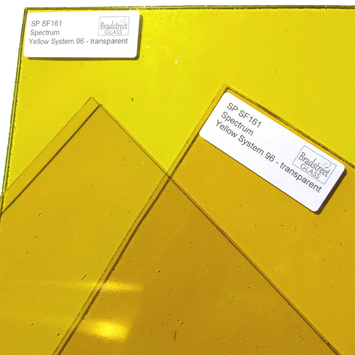 Fusible Yellow Stained Glass Sheet Transparent 96 COE Translucent Spectrum System 96 SF161