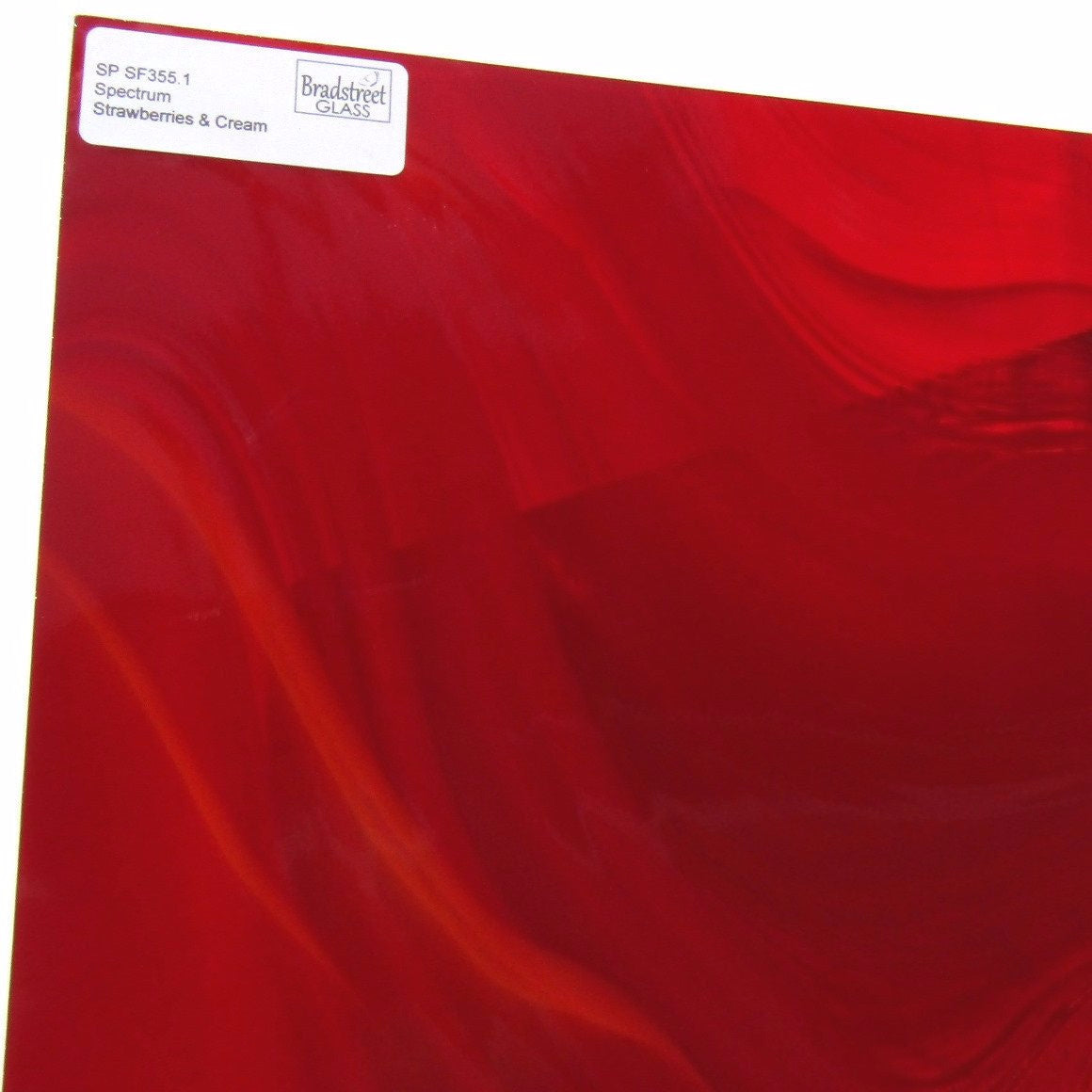 Spectrum SF355.1 Fusible Stained Glass Sheet System 96 Godiva OpalArt 96 COE Strawberries & Cream