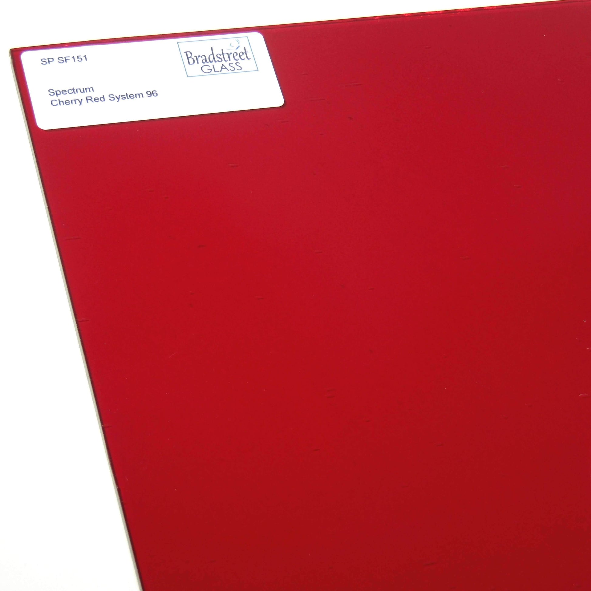 Cherry Red 8x8 Fusible Stained Glass Sheet 96 COE Cathedral Spectrum SF151