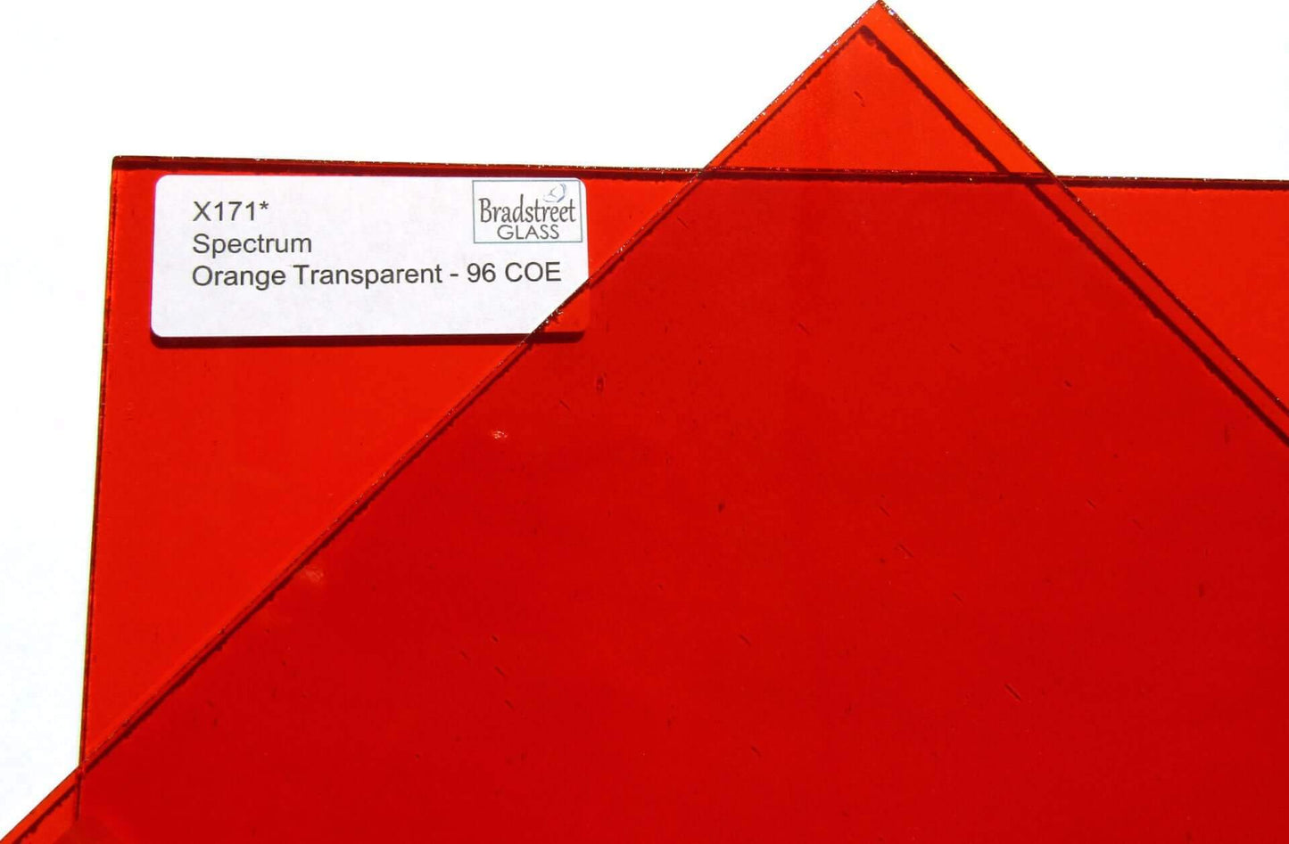 Orange Fusible Stained Glass Sheet 96 COE Oceanside SF171
