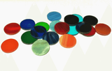 Precut Stained Glass Circles, Package of 10, Assorted Colors, 1 inch Circles