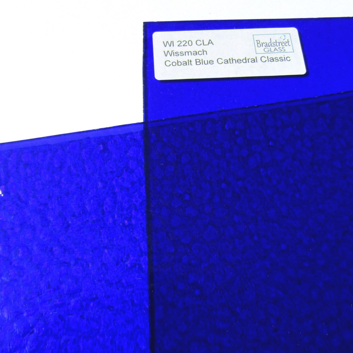 Wissmach Cobalt Blue Classic Cathedral Stained Glass Sheet WI 220 CLA