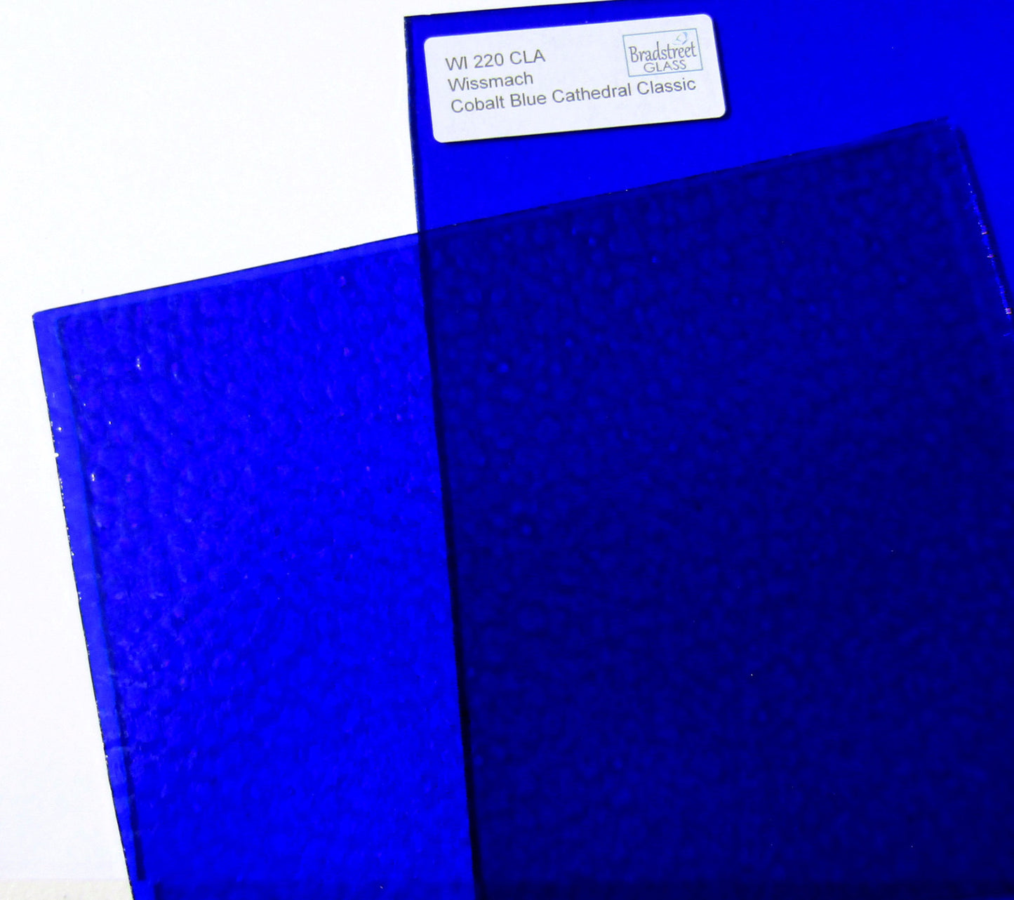 Wissmach Cobalt Blue Classic Cathedral Stained Glass Sheet WI 220 CLA