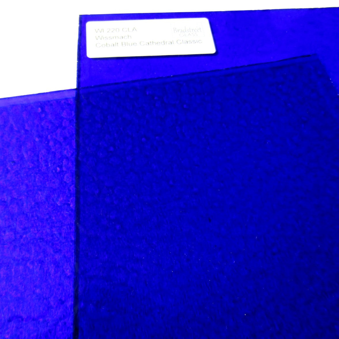 Wissmach Cobalt Blue Classic Cathedral Stained Glass Sheet WI 220 CLA