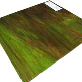 Medium Purple Yellow Green Sky Blue Streaky Stained Glass Sheet Wissmach 264LL