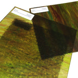 Medium Purple Yellow Green Sky Blue Streaky Stained Glass Sheet Wissmach 264LL