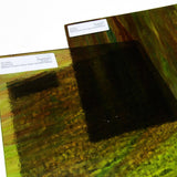 Medium Purple Yellow Green Sky Blue Streaky Stained Glass Sheet Wissmach 264LL