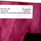Wissmach Medium Purple Streaks Dark Purple Mystic Stained Glass Sheet WI 701LL MY