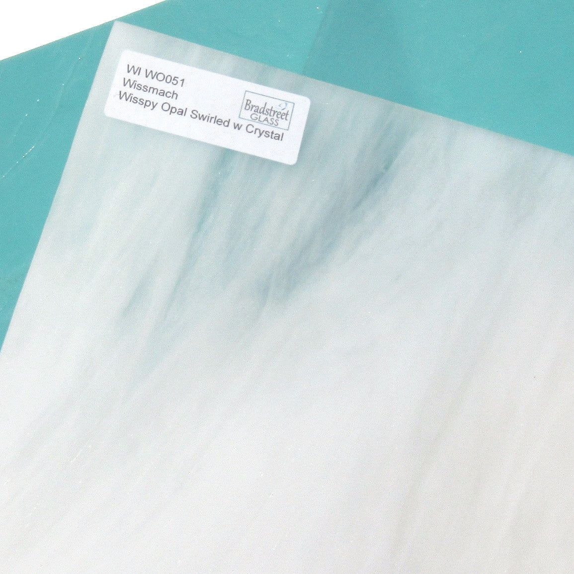Wissmach Wispy Opal Swirled with Crystal Stained Glass Sheet WI WO051 