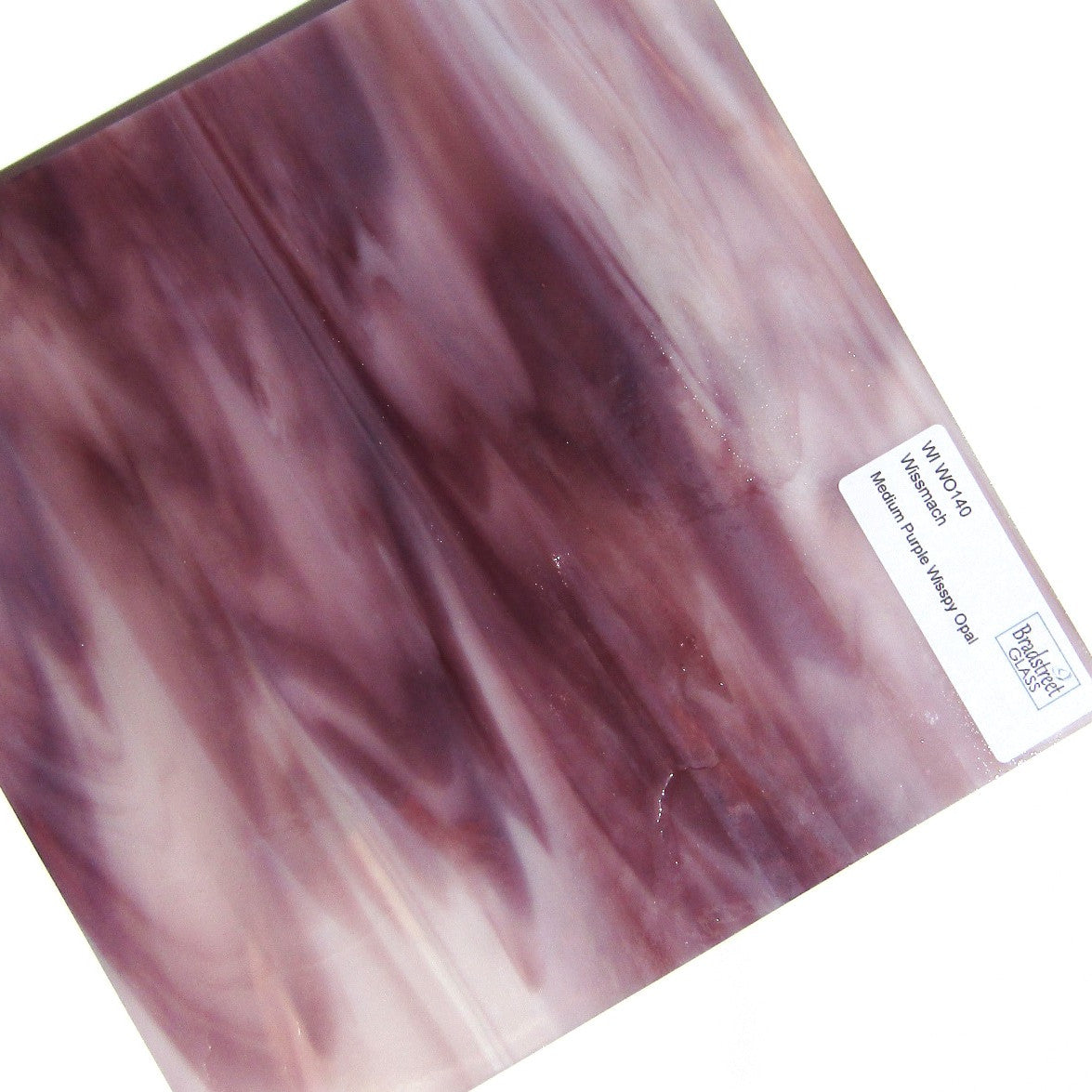 Medium Purple Wisspy Opal Stained Glass Sheet Wissmach WO140