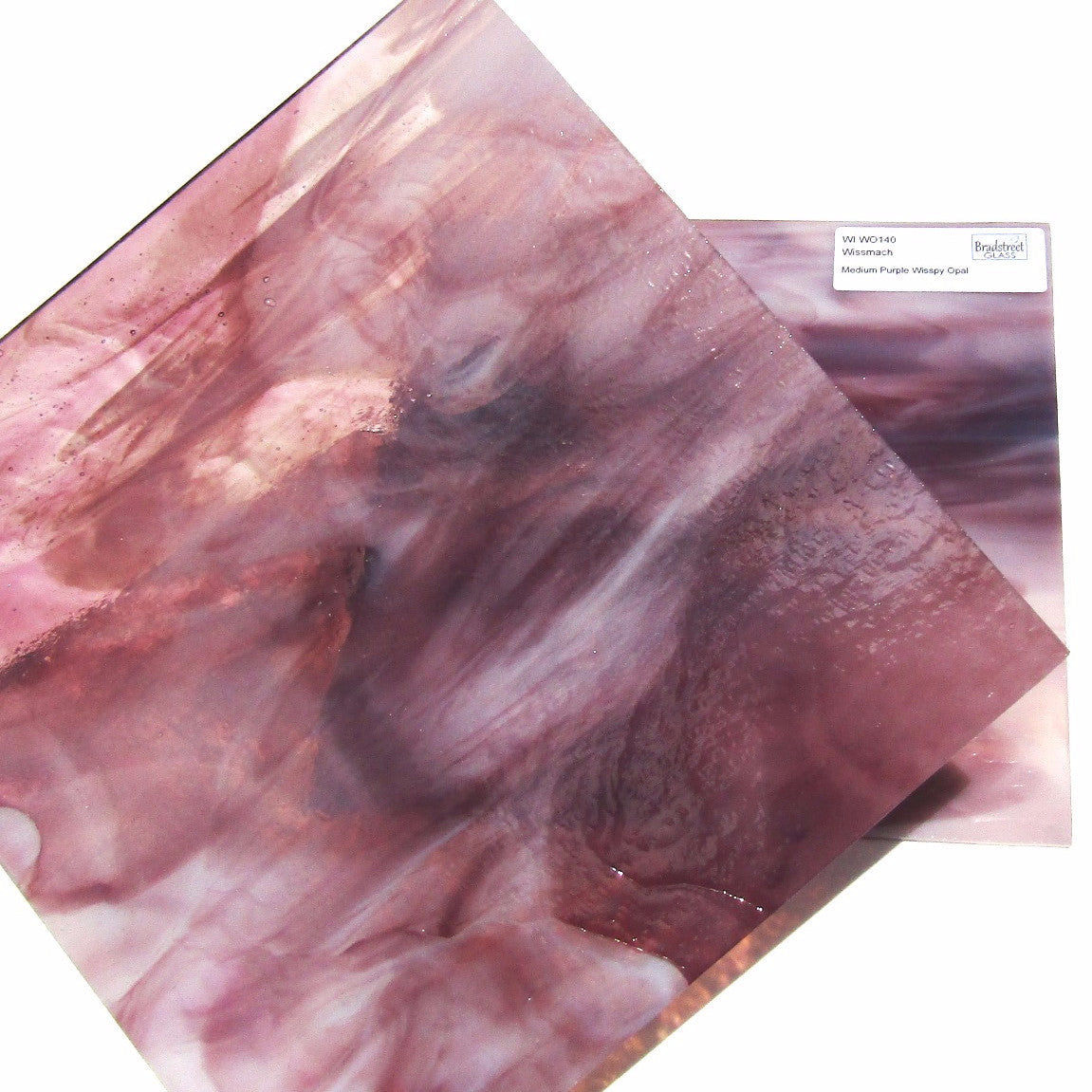 Medium Purple Wisspy Opal Stained Glass Sheet Wissmach WO140