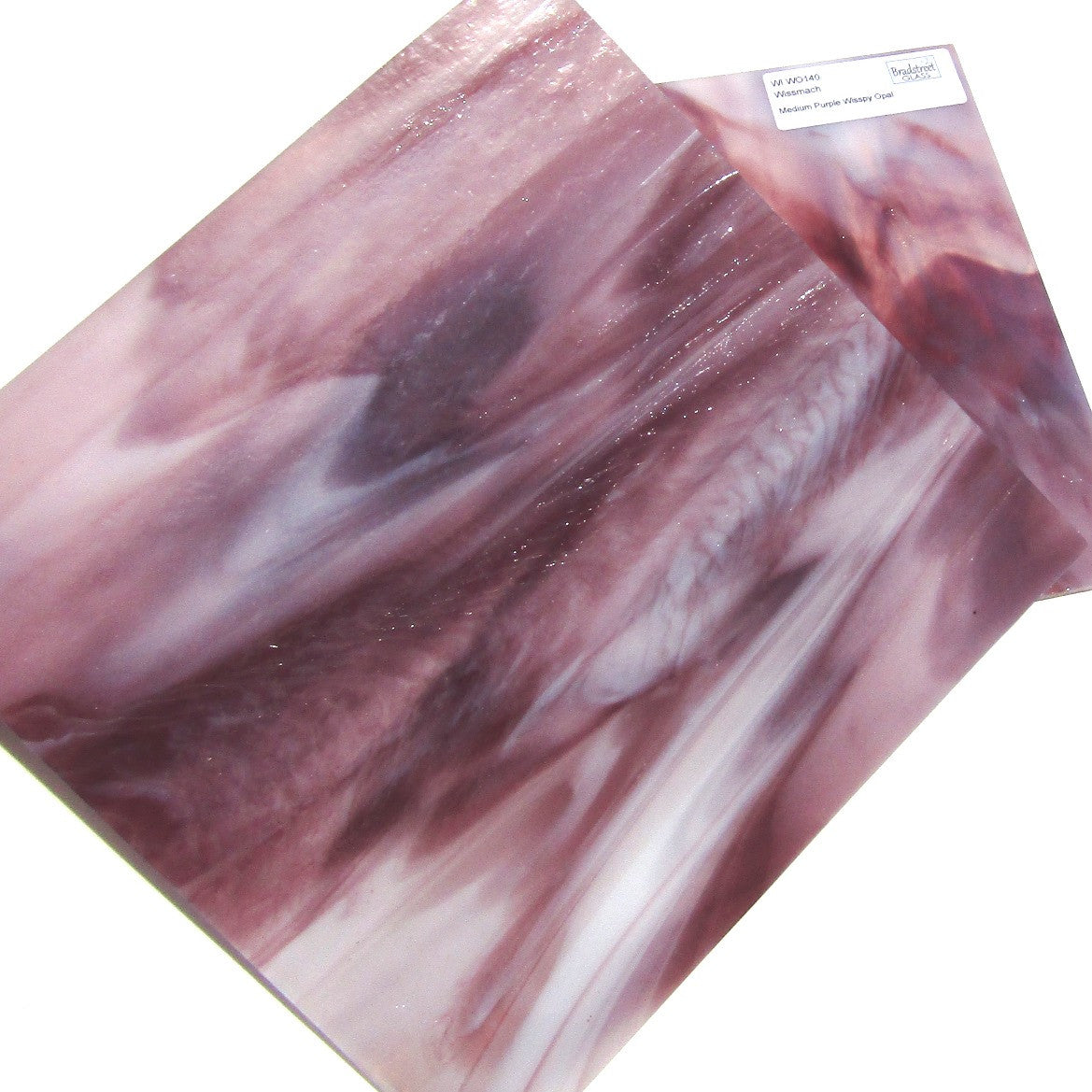 Medium Purple Wisspy Opal Stained Glass Sheet Wissmach WO140