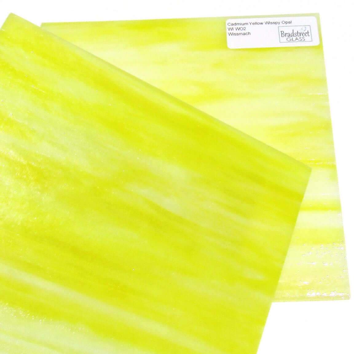 Wissmach Cadmium Yellow Wisspy Opal 8x8 Stained Glass Sheet WI WO2 