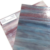 Wissmach WO85 Stained Glass Sheet Medium Purple Sky Blue Streaky