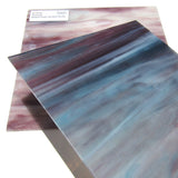 Wissmach WO85 Stained Glass Sheet Medium Purple Sky Blue Streaky