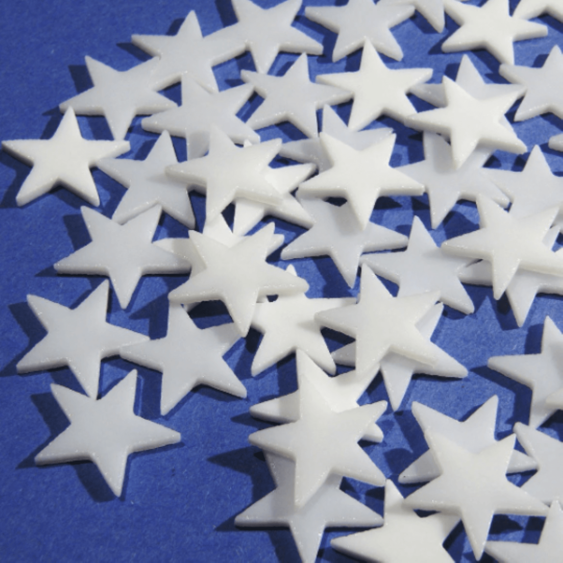 Precut Stained Glass Stars, 1" White Glass Stars 96 COE for Fusing, Mosaics, Jewelry, Stained Glass