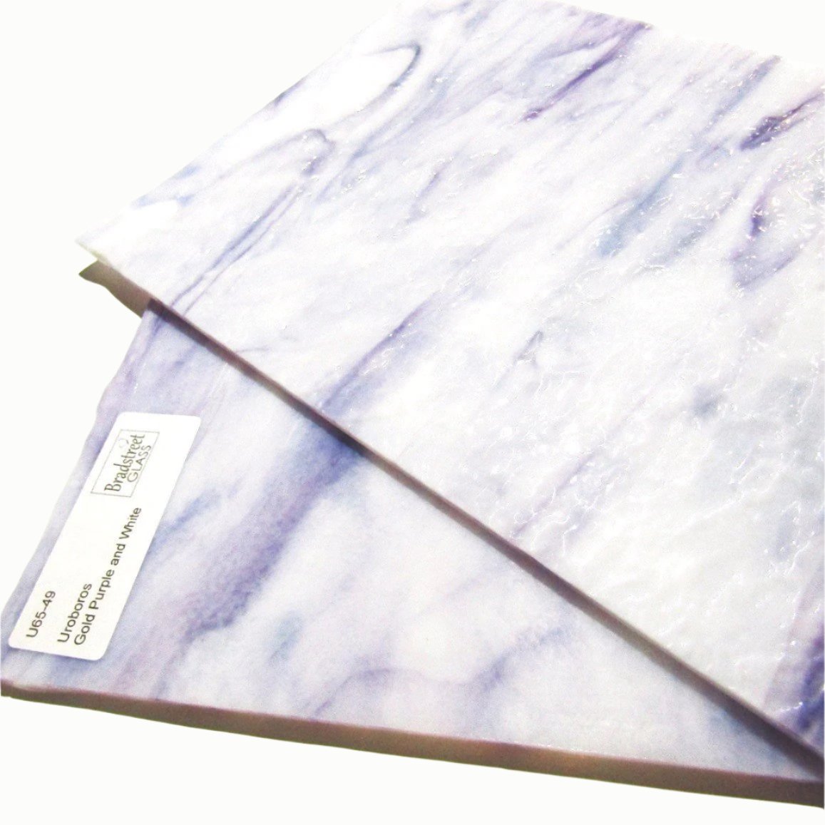 Youghiogheny Uroboros 65-49 Gold-Purple and White Swirled Streaky Granite Textured Art Glass Sheet 