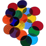 Precut Stained Glass Circles, 2" Diameter Glass Circles in Assorted Colors, Glass Art Supplies
