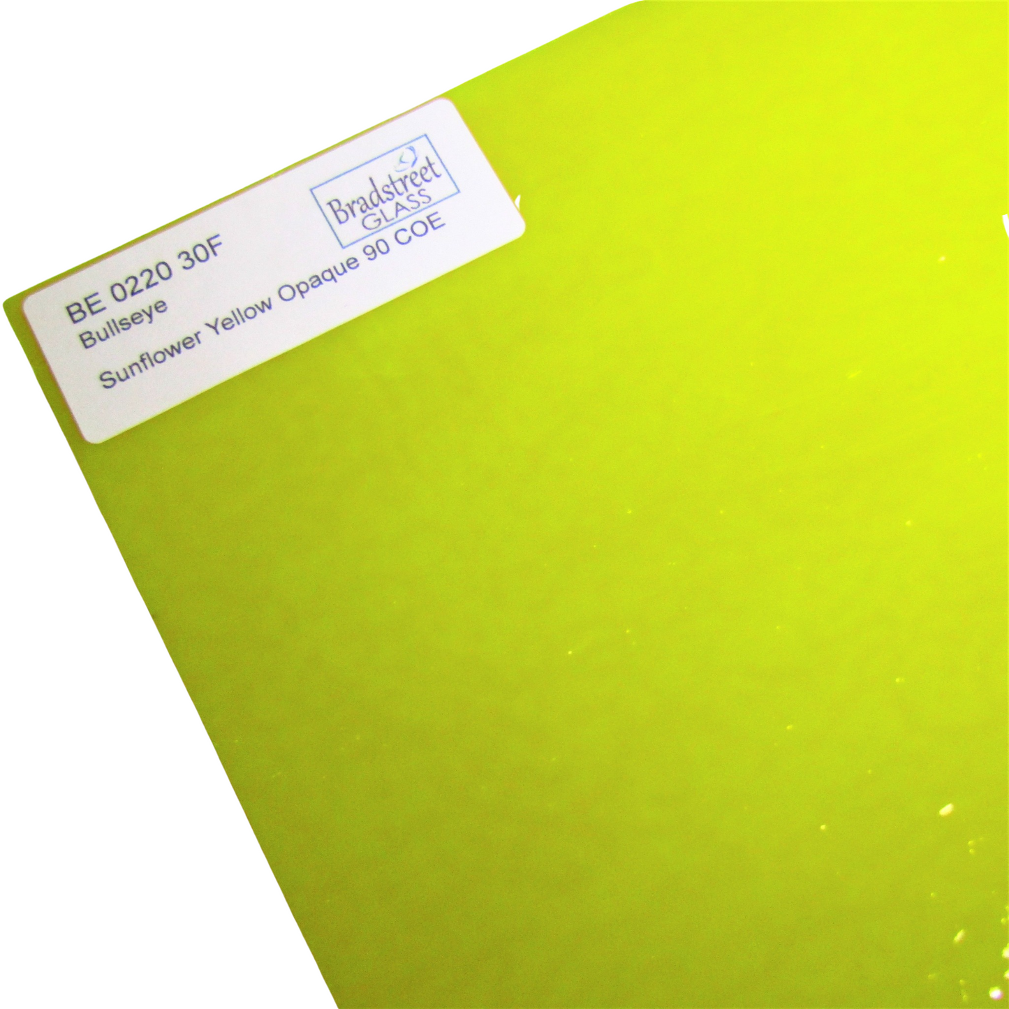 Sunflower Yellow Fusible Stained Glass Sheet Opaque 90 COE Bullseye 0220 30F